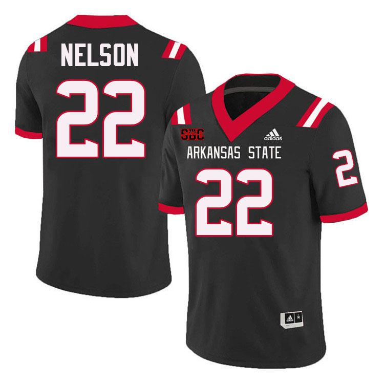 Nigel Nelson Arkansas State Jersey,Arkansas State Red Wolves Football Uniforms,Jersey-Black Nigel Nelson Arkansas State Jersey,Arkansas State Red Wolves Football Uniforms,Jersey-Black